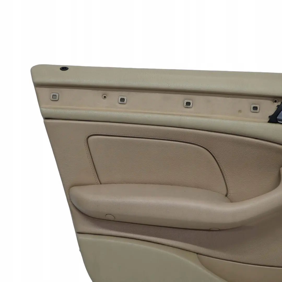 Türverkleidung Vorn Links Leder Montana Hellbeige für BMW 3 E46 Limousine Kombi mit Teilenummer 8224599 BMW 3 E46 Limousine Kombi Türverkleidung Vorn Links Leder Montana Hellbeige - SKU 8224599 - Teilenummer 8224599
