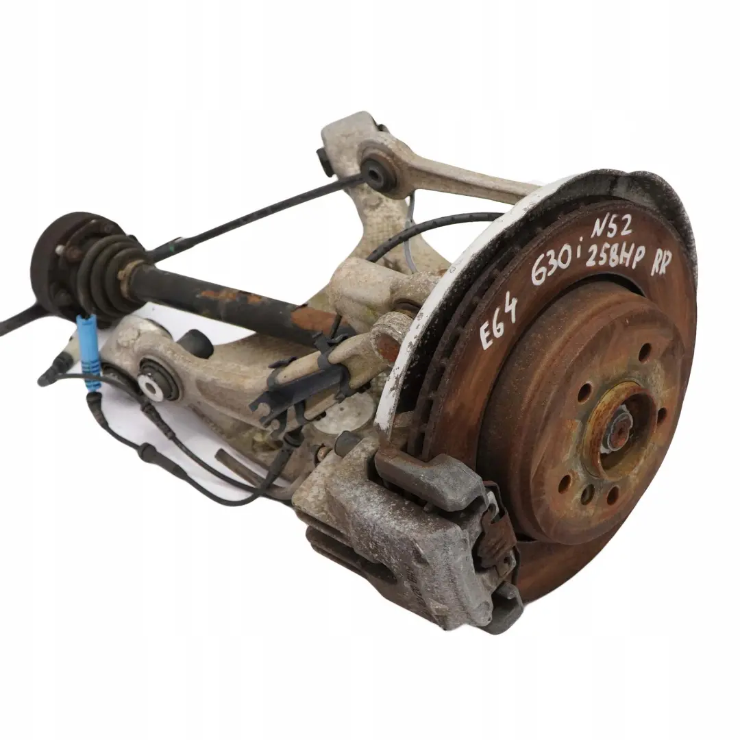 BMW 6 E63 E64 630i N52 Suspensión Trasera Derecha Cubo Pata Disco Pinza Freno - SKU 6763120-7 - Número de pieza 6754558