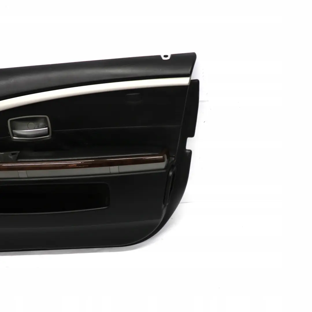BMW E65 E66 Pannello Porta Copertura Anteriore Destro Pelle Nasca Nero - SKU 9154458 - Numero di parte 9154458