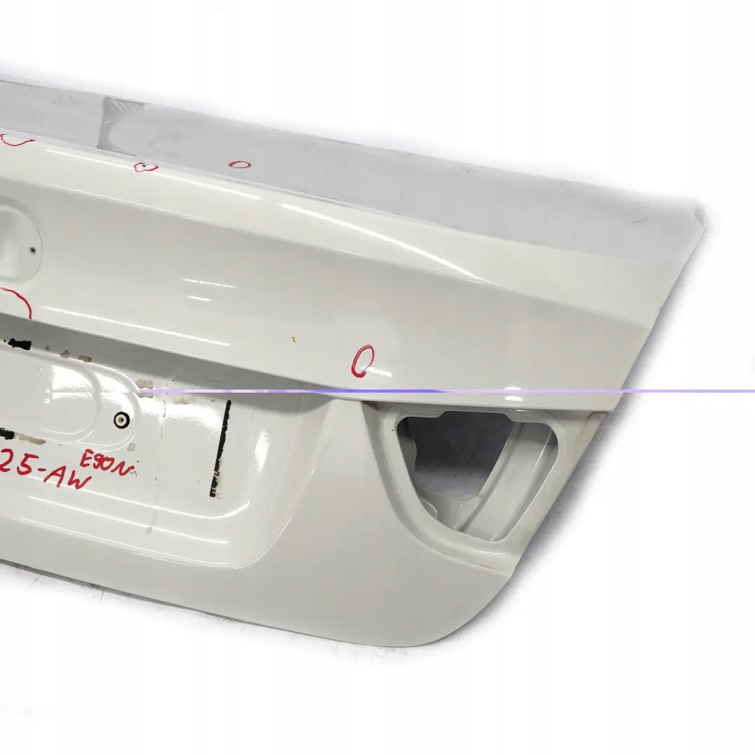 Trunk Boot Lid Tailgate Bootlid Alpinweiss White - 300 to BMW 3 E90 LCI Rear with Part number 7254425 BMW 3 E90 LCI Rear Trunk Boot Lid Tailgate Bootlid Alpinweiss White - 300 - SKU 7254425-AW - Part number 7254425