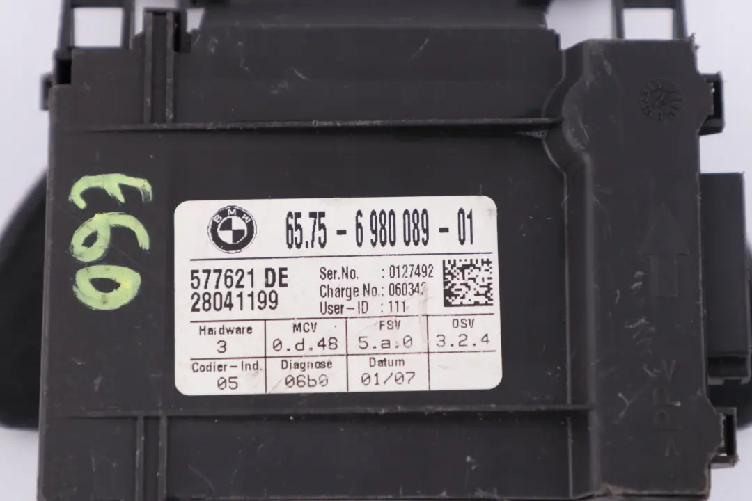 BMW E60 E60N E61 Moduł ultradźwiękowy alarmu alarm - SKU 6980089 - Numer Części 6980089