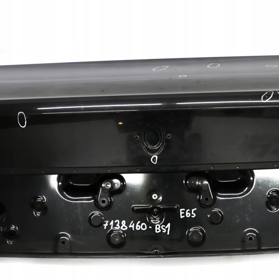 Genuine BMW 7 Series E65 E66 E67 Trunk Lid Boot Tailgate Black Sapphire - 475 to with Part number 7138460 Genuine BMW 7 Series E65 E66 E67 Trunk Lid Boot Tailgate Black Sapphire - 475 - SKU 7138460-BS - Part number 7138460