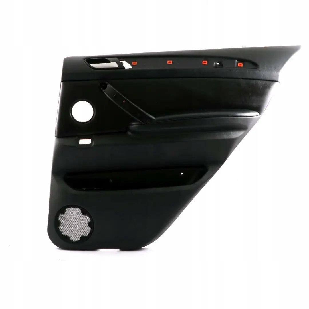 Leather Rear Right O/S Door Card Trim Panel Interior to BMW X5 E53 Black with Part number 8408664 BMW X5 E53 Black Leather Rear Right O/S Door Card Trim Panel Interior - SKU 8408664 - Part number 8408664