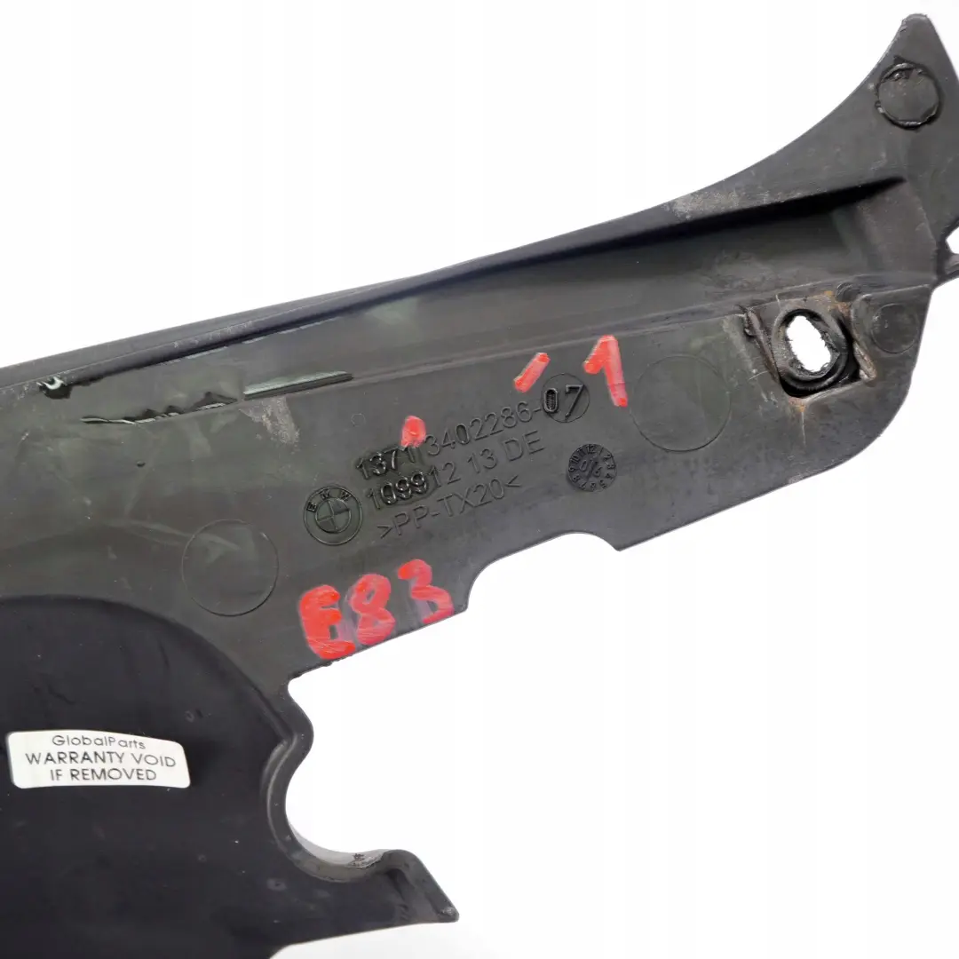 Conducto De Aire BMW X3 E83 Panel De Cierre Frontal Silenciador para con número de pieza 3402286 Conducto De Aire BMW X3 E83 Panel De Cierre Frontal Silenciador - SKU 3402286 - Número de pieza 3402286