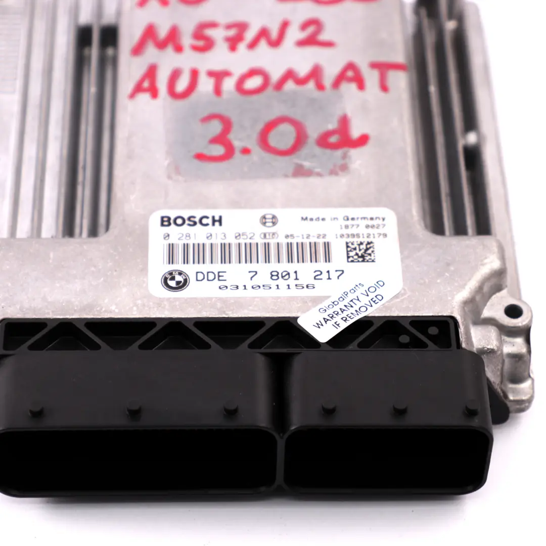 M57N2 218PS ECU DME Steuergerät Automatikgetrieb für BMW X3 Series E83 3.0d mit Teilenummer 7801217 BMW X3 Series E83 3.0d M57N2 218PS ECU DME Steuergerät Automatikgetrieb - SKU 7801217 - Teilenummer 7801217