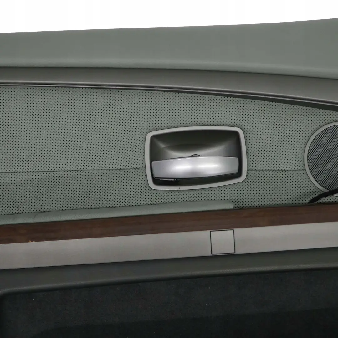 Front Left N/S Door Card Leather Nasca Green Lining Trim to BMW 7 Series E65 E66 with Part number 7142669 BMW 7 Series E65 E66 Front Left N/S Door Card Leather Nasca Green Lining Trim - SKU 7142669 - Part number 7142669