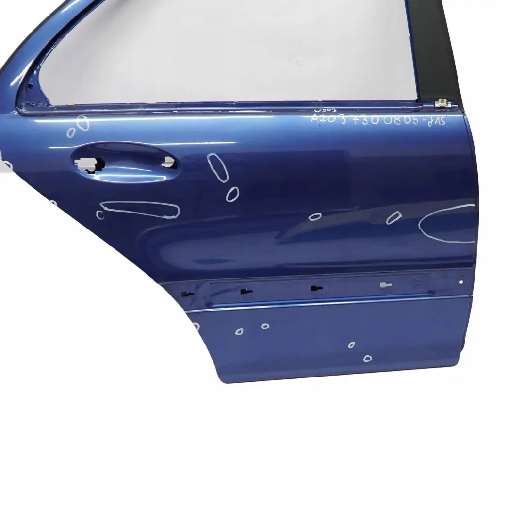 Clase C W203 Puerta Trasera Derecha Jaspisblau Azul Metalizado - 345 para Mercedes con número de pieza A2037300805 Mercedes Clase C W203 Puerta Trasera Derecha Jaspisblau Azul Metalizado - 345 - SKU A2037300805-JAS - Número de pieza A2037300805