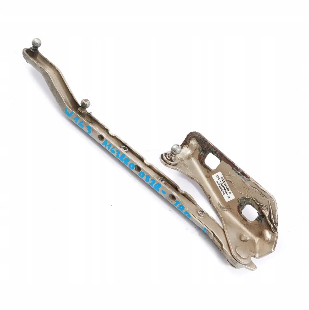 Bisagra Izquierda Capo Capo Delantero Travertino Beige para Mercedes W163 con número de pieza A1638800328 Mercedes W163 Bisagra Izquierda Capo Capo Delantero Travertino Beige - SKU A1638800328-TRB - Número de pieza A1638800328