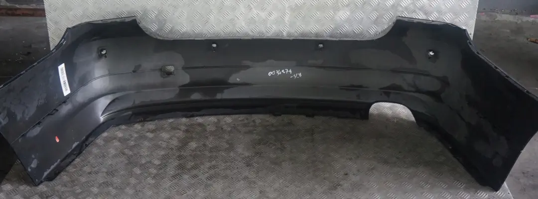 BMW 3 Series E90 LCi Lift Rear Bumper Trim Panel Schwarz 2 Black - 668 - SKU 0036874-SCH - Part number 0036875