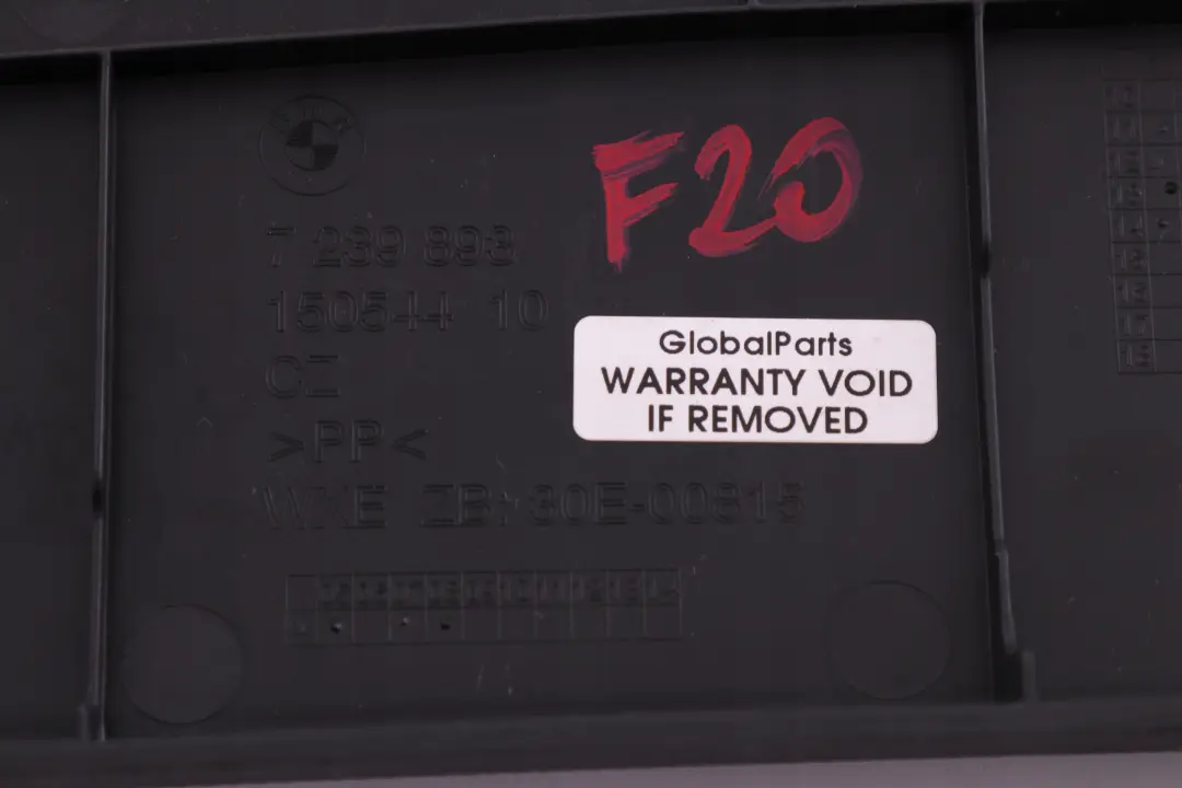 Upper Trunk Lid Trim Panel Black to BMW 1 Series F20 F21 LCi with Part number 7239893 BMW 1 Series F20 F21 LCi Upper Trunk Lid Trim Panel Black - SKU 7239893 - Part number 7239893
