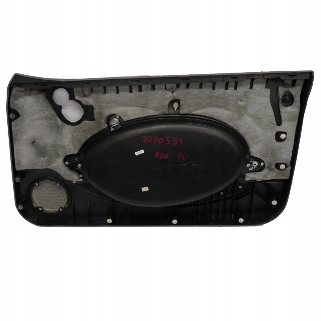 Frente Izquierda Tarjeta de la Puerta Lado Paño Tela Gris Plata para Mini R50 R53 con número de pieza 7070591 Mini R50 R53 Frente Izquierda Tarjeta de la Puerta Lado Paño Tela Gris Plata - SKU 7070591 - Número de pieza 7070591