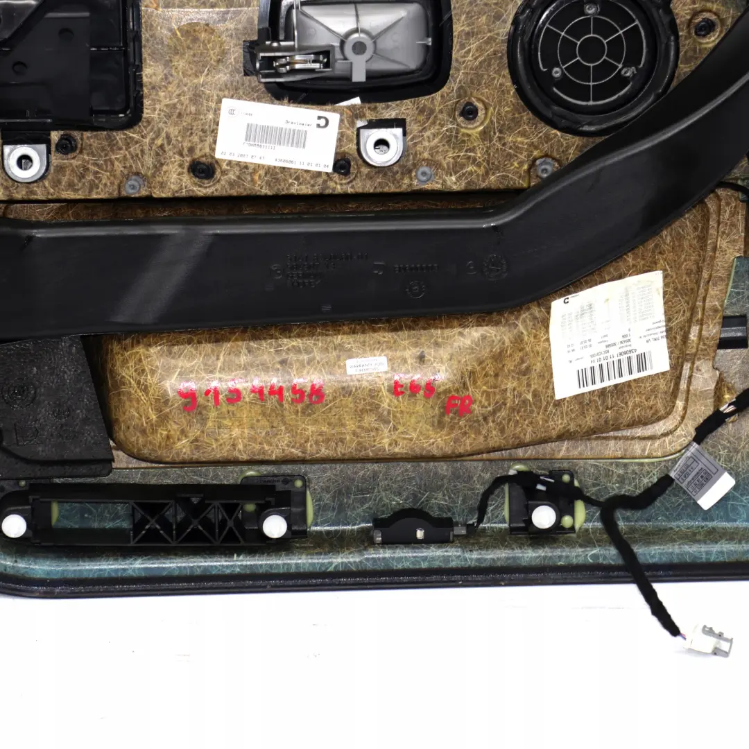 BMW 7 er E65 E66 Türverkleidung Abdeckung Vorne Rechts Leder Nasca Schwarz - SKU 9154458 - Teilenummer 9154458