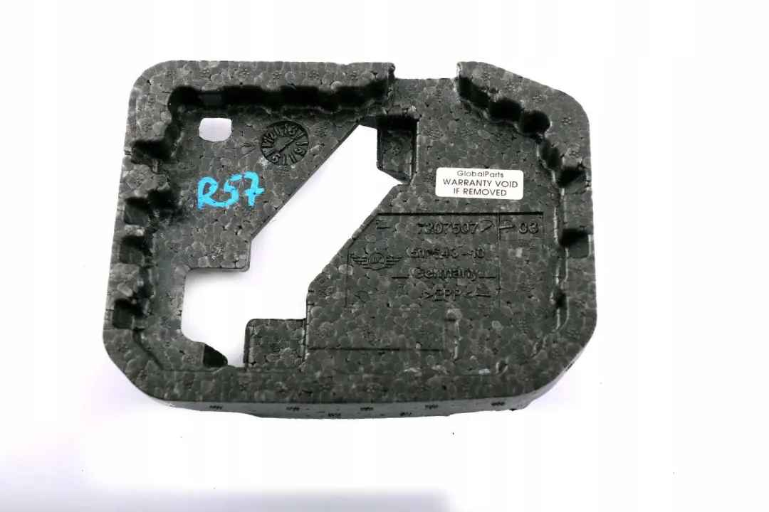 Pad Trunk Floor Padding to Mini R55 R56 R57 LCI with Part number 7207507 Mini R55 R56 R57 LCI Pad Trunk Floor Padding - SKU 7207507 - Part number 7207507