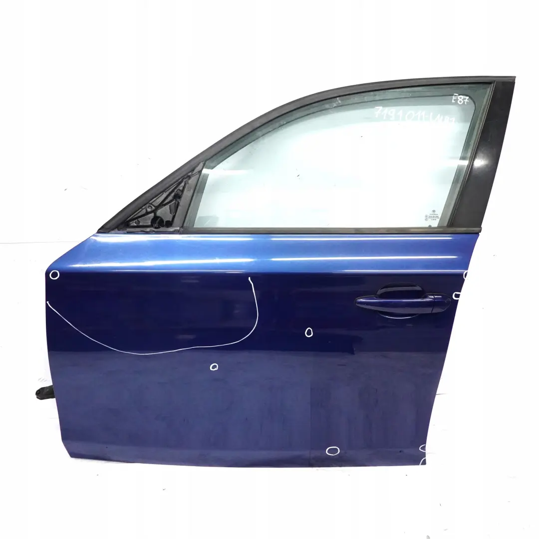 Tür Vorne Links Le Mans Blau Metallic - 381 für BMW 1 er E87 LCI mit Teilenummer 7191011 BMW 1 er E87 LCI Tür Vorne Links Le Mans Blau Metallic - 381 - SKU 7191011-LMB2 - Teilenummer 7191011