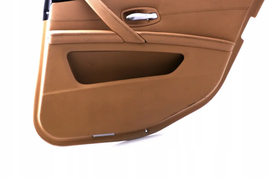 BMW 5 SERIES E60 E61 LCI Door Card Trim Panel Beige Leather Rear Right O/S - SKU 6984392 - Part number 6984392