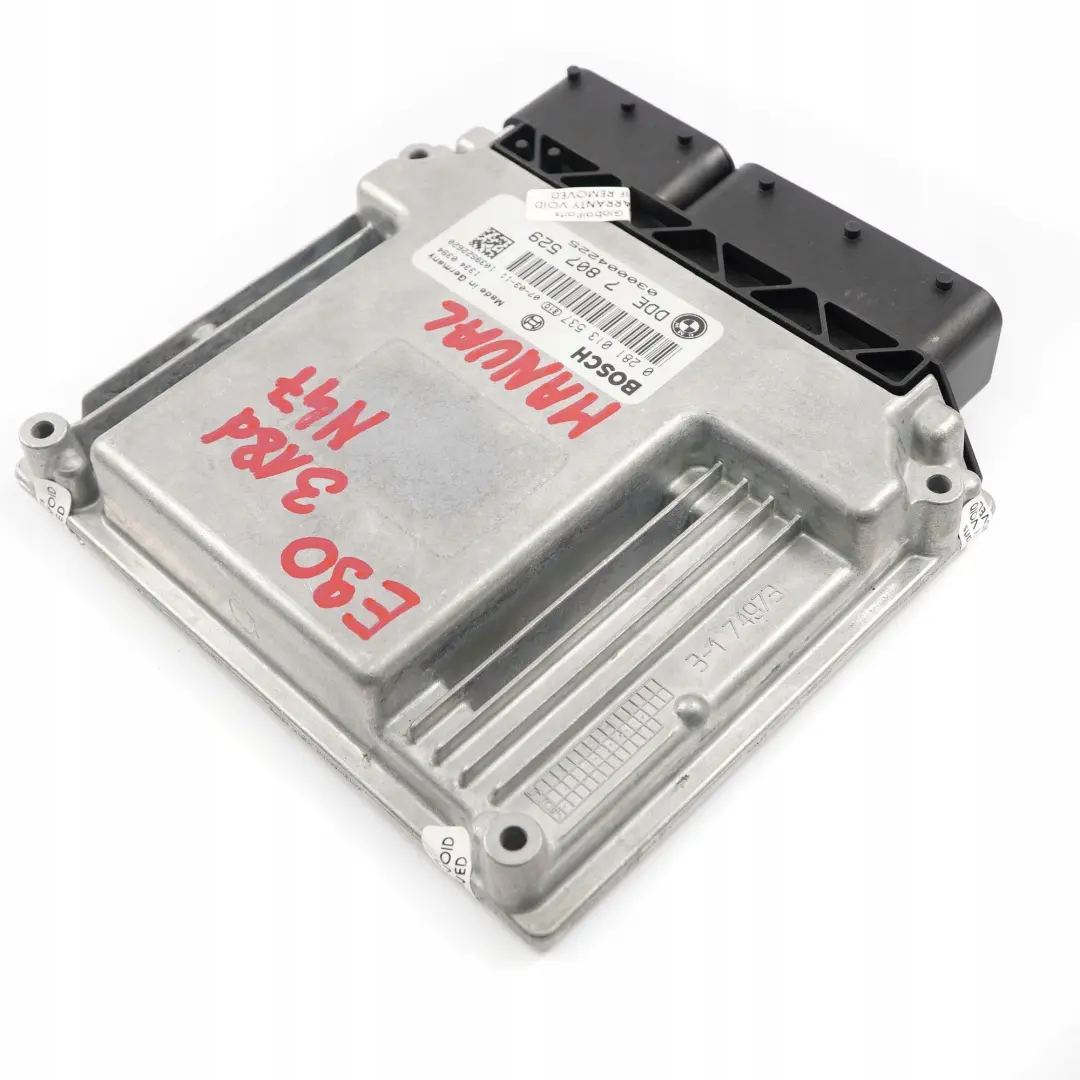 N47 DDE Unidad de Control Motor Diesel ECU Manual para BMW E87 LCI E90 E91 con número de pieza 7807529 BMW E87 LCI E90 E91 N47 DDE Unidad de Control Motor Diesel ECU Manual - SKU 7807529 - Número de pieza 7807529