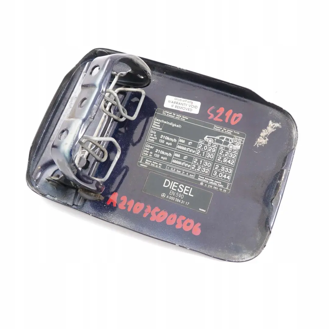 Tapa del deposito De combustible Azul tanzanita metalizado 359 para Mercedes S210 con número de pieza A2107500506 Mercedes S210 Tapa del deposito De combustible Azul tanzanita metalizado 359 - SKU A2107500506 - Número de pieza A2107500506