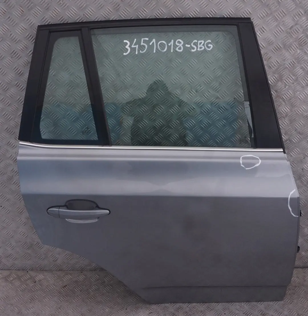 Door Rear Right O/S Silbergrau Silver Grey Metallic - A08 to BMW X3 Series E83 with Part number 3451018 BMW X3 Series E83 Door Rear Right O/S Silbergrau Silver Grey Metallic - A08 - SKU 3451018-SBG - Part number 3451018