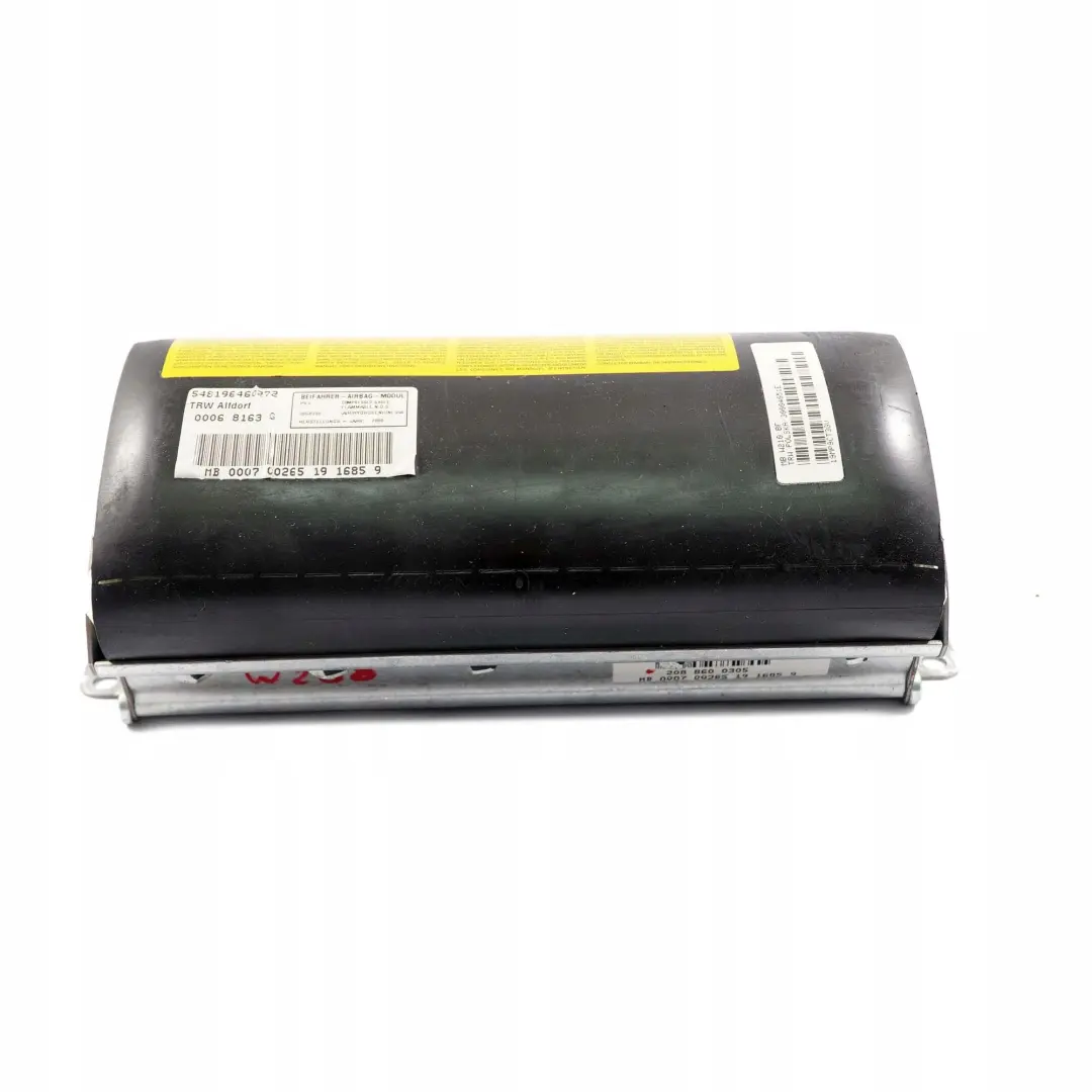 Mercedes-Benz CLK-Class W208 Passenger Side Front Dashboard Airbag to with Part number A2088600305 Mercedes-Benz CLK-Class W208 Passenger Side Front Dashboard Airbag - SKU A2088600305 - Part number A2088600305