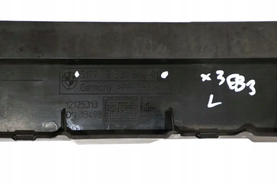BMW X3 Series E83 Left N/S Door Sill Chassis Cover Shield Reinforcement - SKU 3330869 - Part number 51713330869