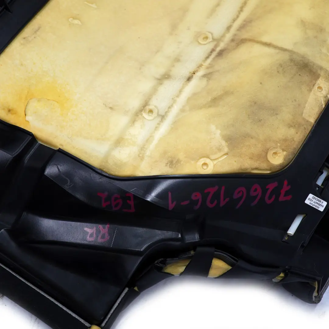 Asiento Trasero Derecho Funda Cuero Dakota Negro para BMW E92 Coupe con número de pieza 7266126 BMW E92 Coupe Asiento Trasero Derecho Funda Cuero Dakota Negro - SKU 7266126-1 - Número de pieza 7266126