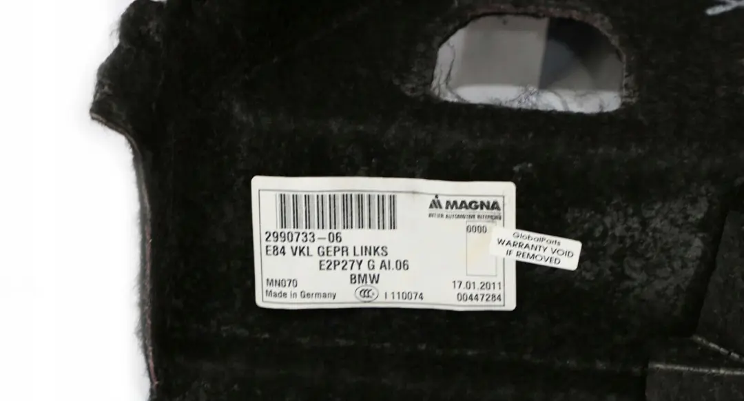 BMW X1 E84 Obudowa boczek bagażnika lewy tył - SKU 2990733 - Numer Części 2990733