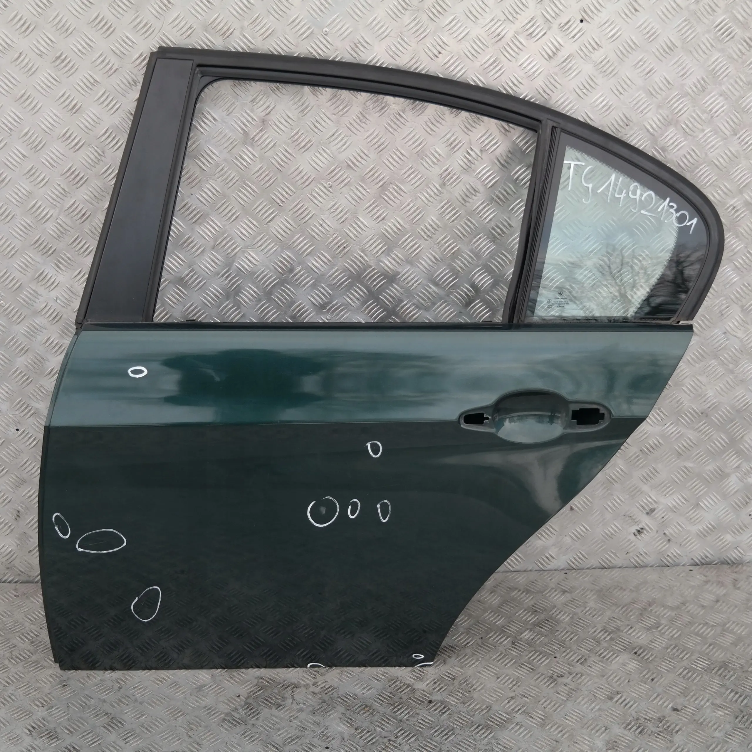 BMW E90 E90N Puerta Trasera Izquierda Tiefgruen Verde Profundo Metalizado - A43