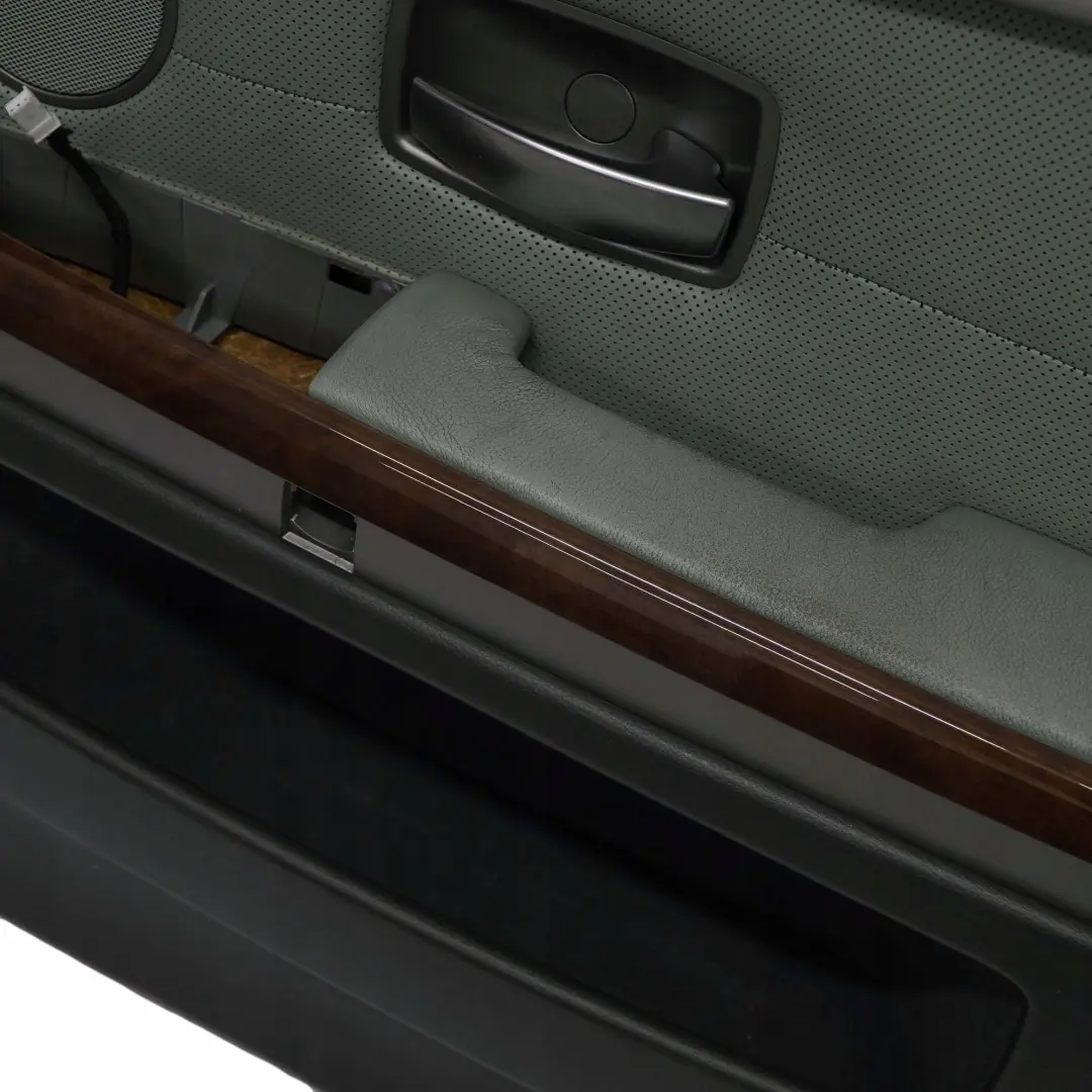 Front Right O/S Door Card Leather Nasca Green Lining Trim to BMW 7 Series E65 E66 with Part number 7142670 BMW 7 Series E65 E66 Front Right O/S Door Card Leather Nasca Green Lining Trim - SKU 7142670 - Part number 7142670