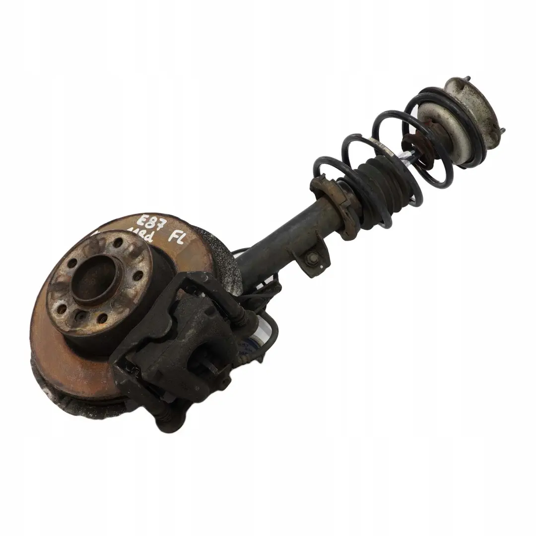 BMW 1 E87 118d M47N2 Sport Front Left N/S Spring Strut Brake Suspension Leg Hub - SKU 6771557 - Part number 31316771557