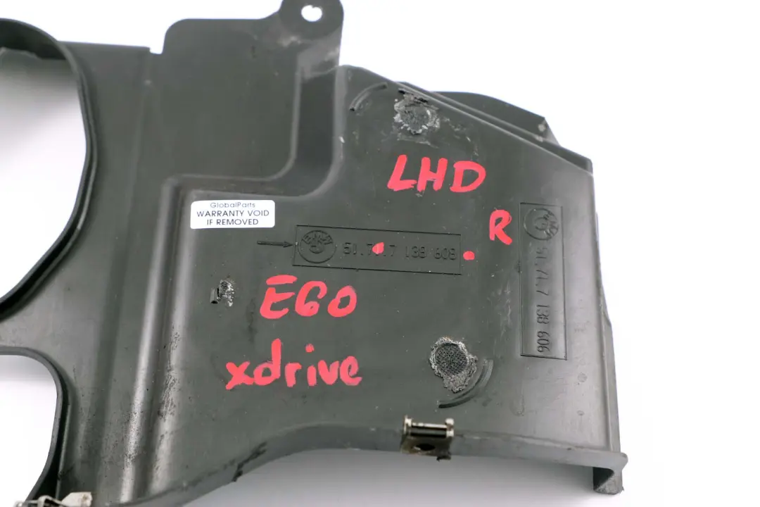 BMW 5 er E60 E61 xDrive Abdeckung Lenkgetriebe Unten Rechts 7138608 - SKU lhd-7203992 - Teilenummer 7130332
