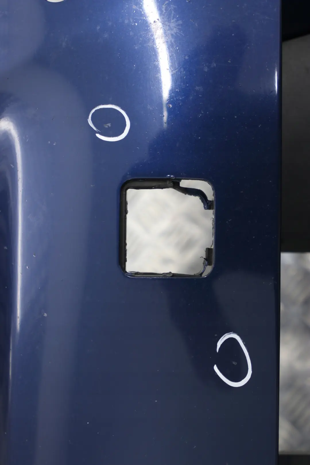 BMW 5 Series E60 E61 Front Bumper Trim Panel Mysticblau Mystic Blue - A07 - SKU 0149246-MYS - Part number 0149246