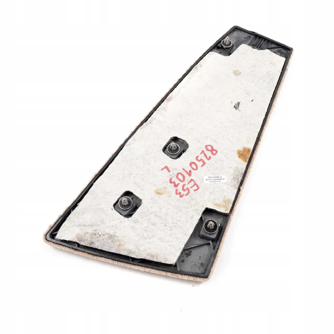 Consola Central Trasera Izquierda Panel De Luz Beige para BMW E53 con número de pieza 8250103 BMW E53 Consola Central Trasera Izquierda Panel De Luz Beige - SKU 8250103 - Número de pieza 8250103