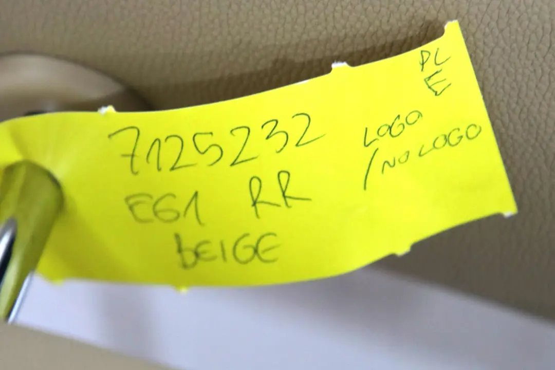 BMW E61 Kanapa oparcie prawe skóra beige - SKU 7125232 - Numer Części 7125232