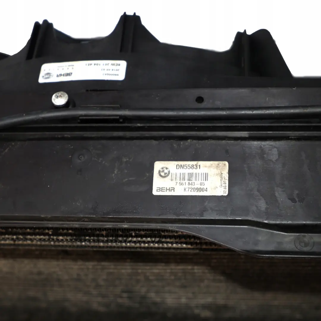 BMW E65 E66 Complete Petrol Radiator Pack Fan Housing Motor 600W - SKU 7543282-3 - Part number 7543282