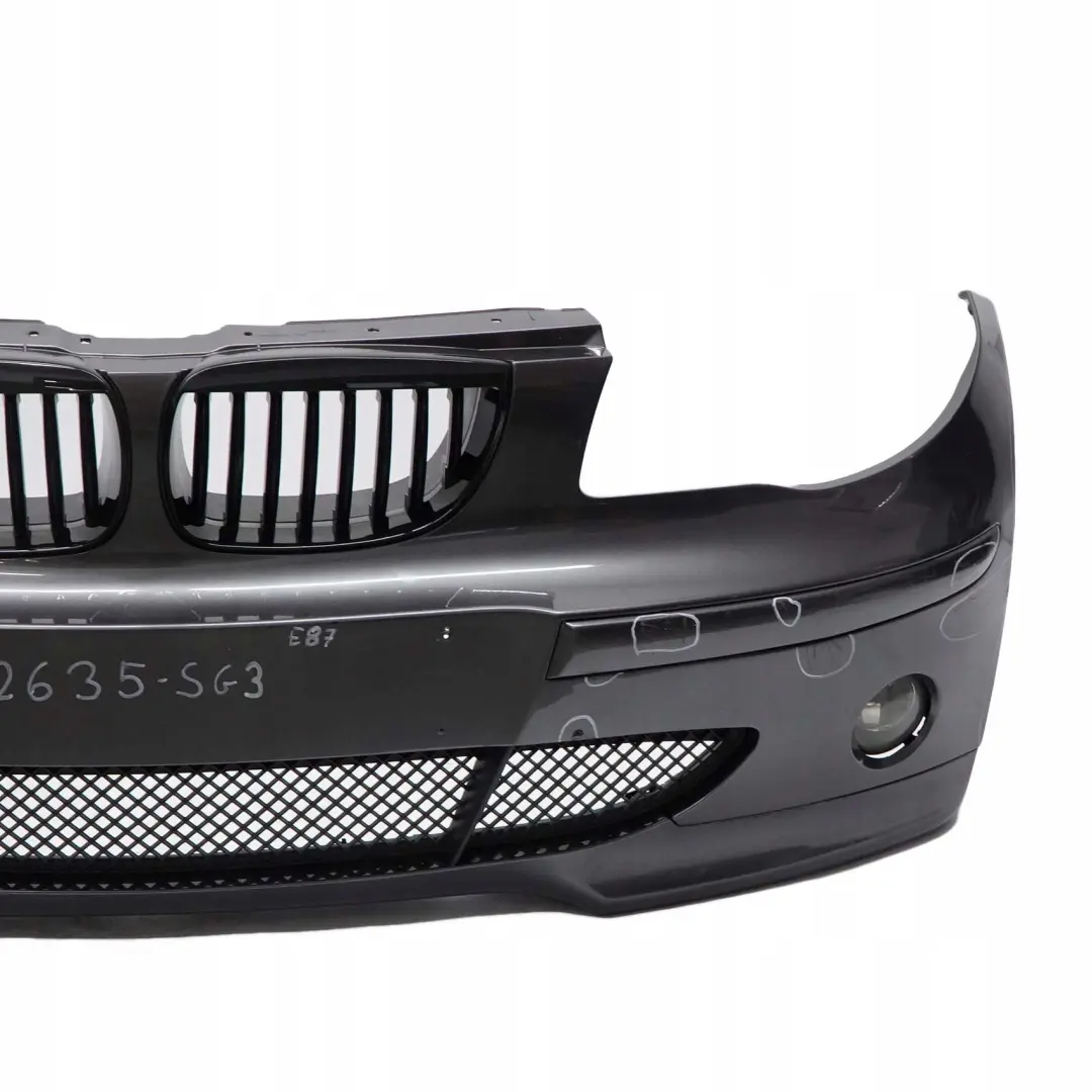BMW 1 Series E87 3 Complete Front Bumper Trim Panel Sparkling Graphite Metallic - SKU 0032635-SG3 - Part number 0032635