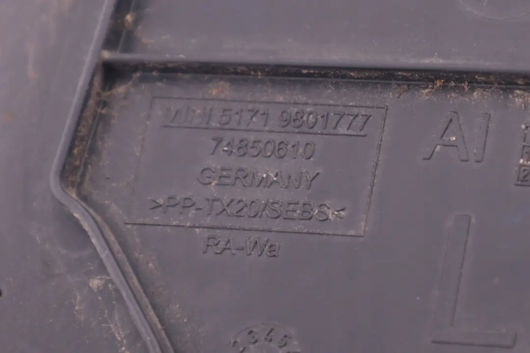 Abdeckung Verkleidung Motorraum links für BMW MINI Countryman R60 R61 mit Teilenummer 9801777 BMW MINI Countryman R60 R61 Abdeckung Verkleidung Motorraum links - SKU 9801777 - Teilenummer 9801777