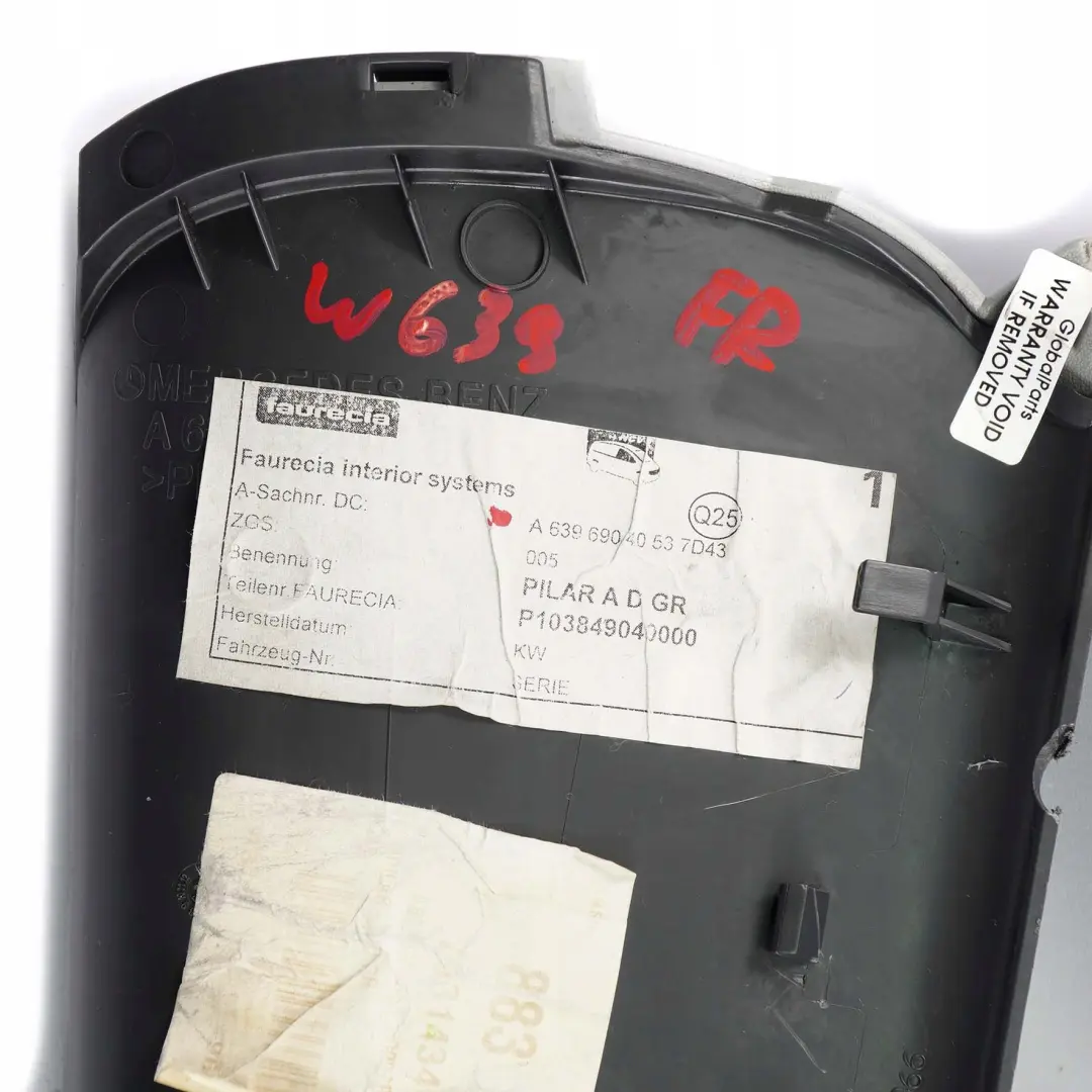  Mercedes-Benz Vito Viano W639 Capot Colonne-A Droite Gris - SKU A6396904053 - Numéro de pièce A6396904053