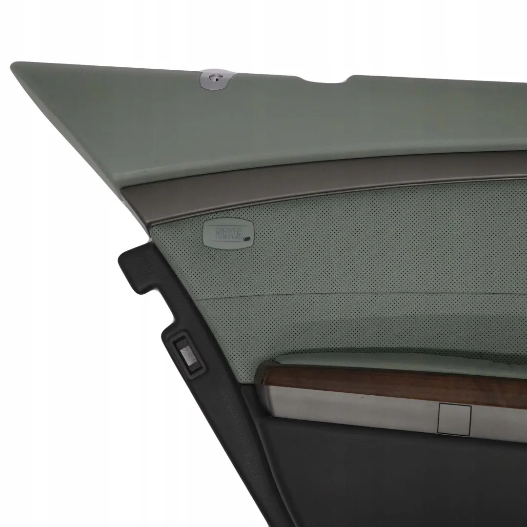 BMW 7 Series E65 Rear Left N/S Door Card Leather Nasca Green Lining Trim - SKU 7144159 - Part number 7144159