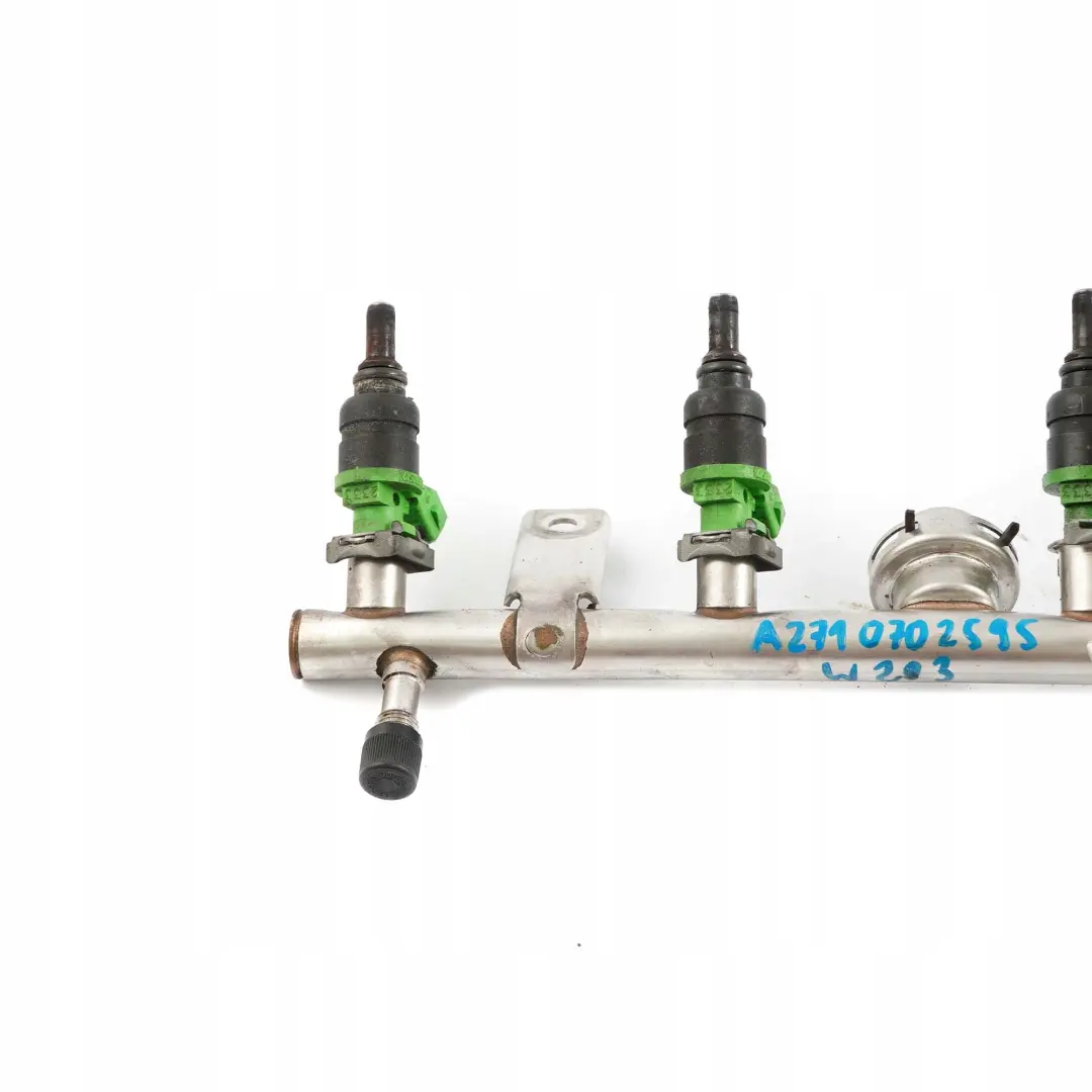 Mercedes-Benz Clase C E W203 W211 Kompressor M271 Gasolina Inyector Rail para con número de pieza A2710702595 Mercedes-Benz Clase C E W203 W211 Kompressor M271 Gasolina Inyector Rail - SKU A2710702595 - Número de pieza A2710702595