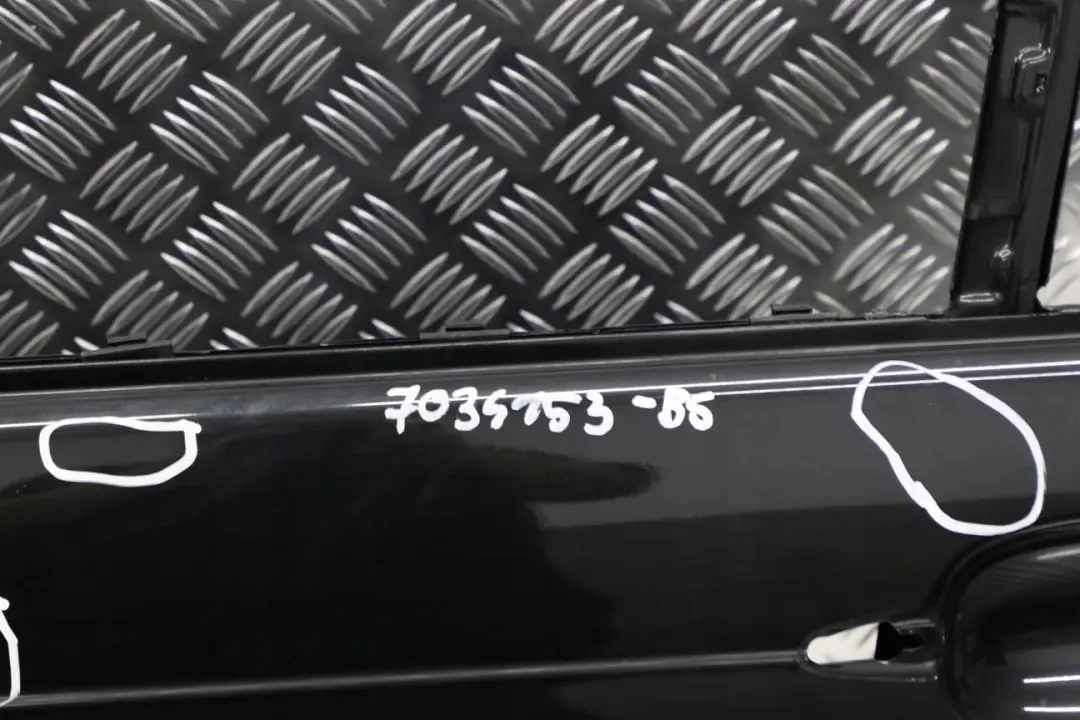BMW 3 E46 Limousine Tür Hinten Links Black Sapphire Schwarz Metallic - 475 - SKU 7034153-BS - Teilenummer 7034153
