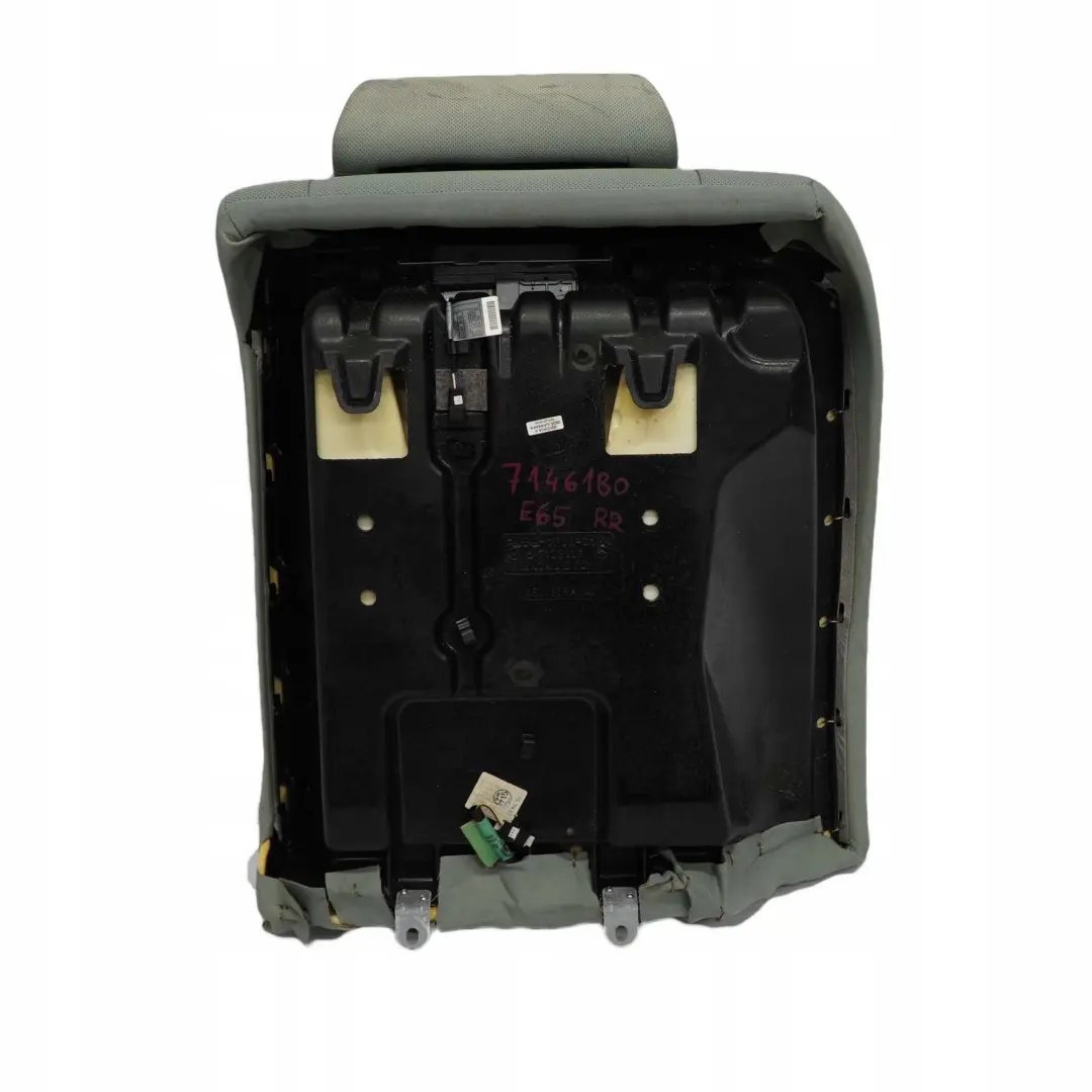 BMW E65 E66 Asiento Trasero Derecho Funda Respaldo Climatizada Cuero Verde Nasca - SKU 7146180 - Número de pieza 7146180