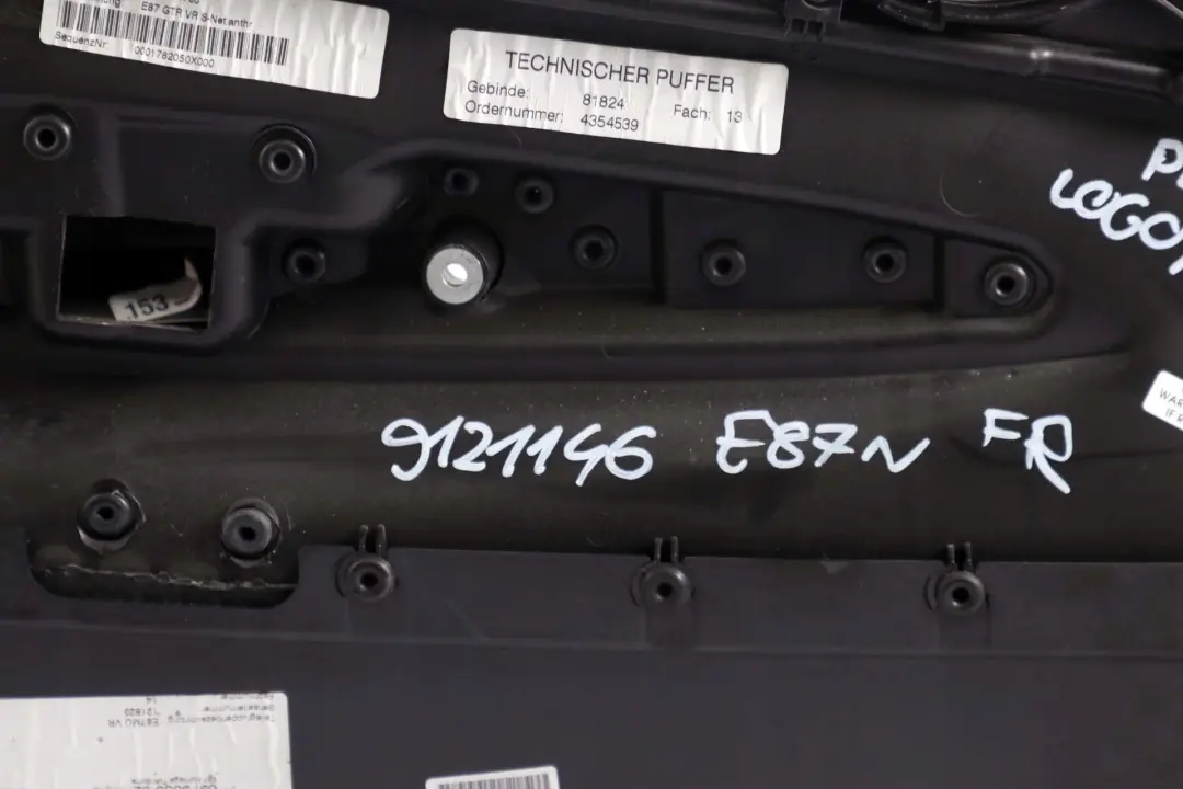 BMW 1 Series E87 LCI Front Right O/S Door Card Lining Trim Panel Anthracite - SKU 9121146 - Part number 9121146