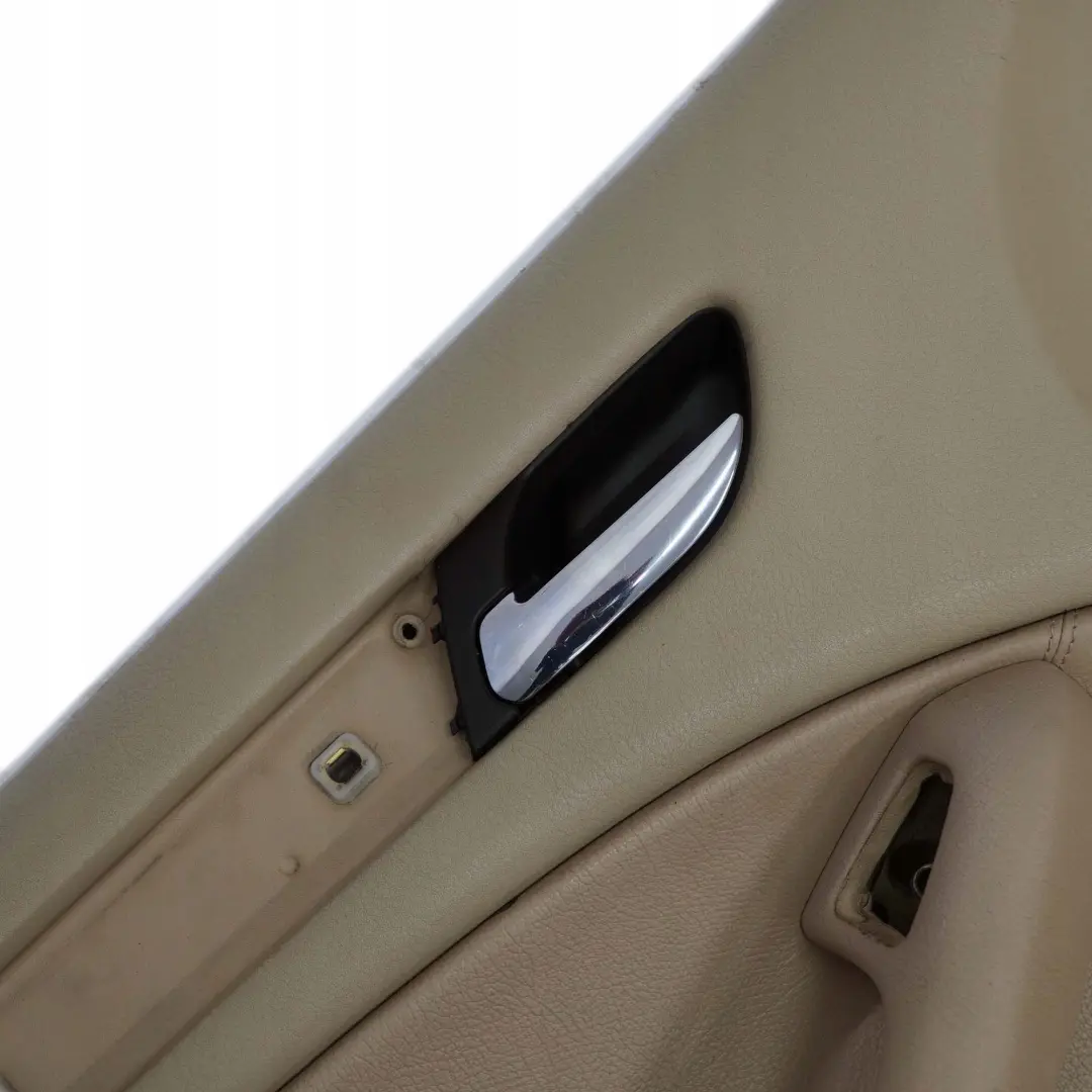 Front Left N/S Trim Panel Door Card Leather Beige to BMW 3 E46 Saloon Touring with Part number 8224599 BMW 3 E46 Saloon Touring Front Left N/S Trim Panel Door Card Leather Beige - SKU 8224599 - Part number 8224599