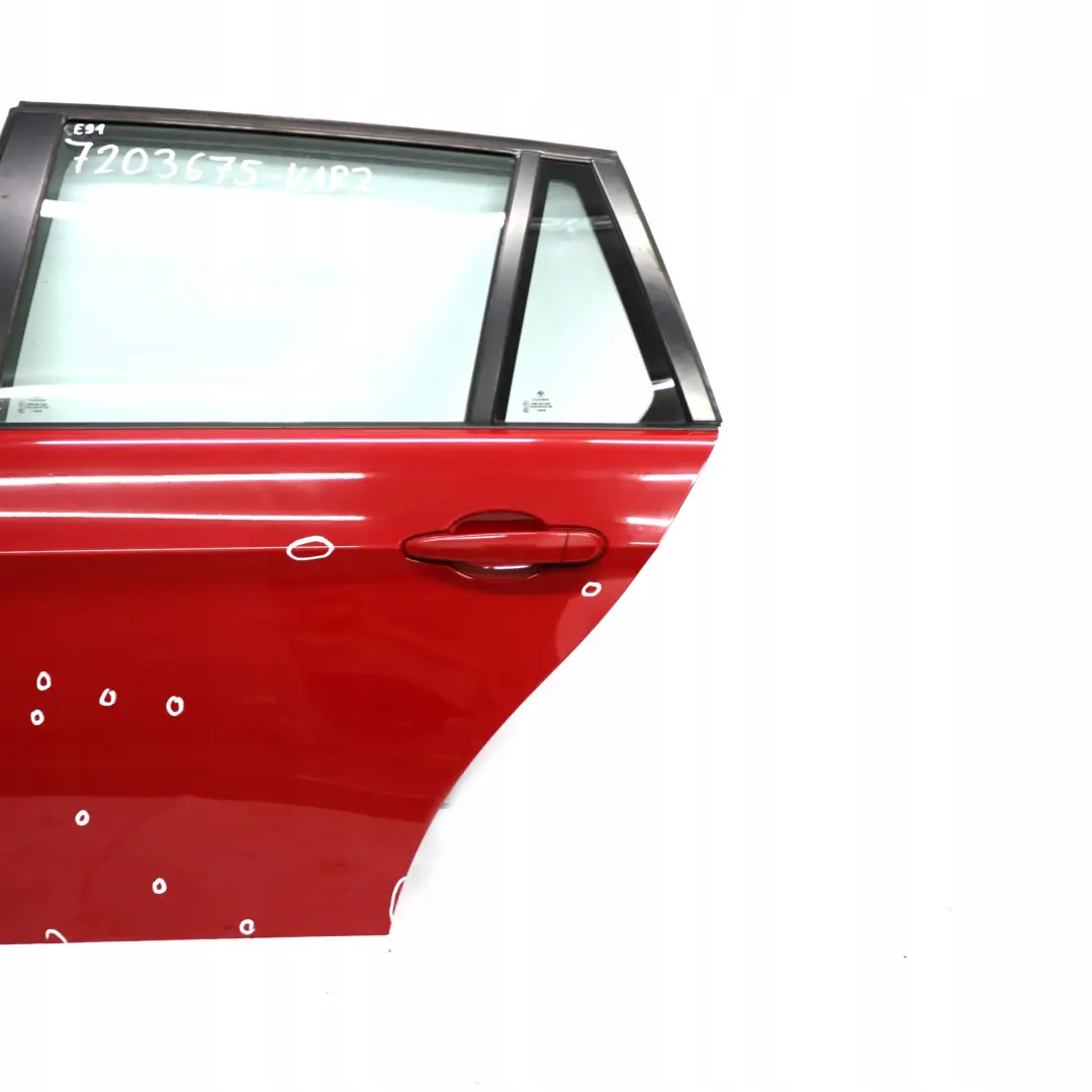 BMW 3 Series E91 Touring Door Rear Left N/S Karmesinrot Crimson Red - A61 - SKU 7203675-KAR2 - Part number 7203675