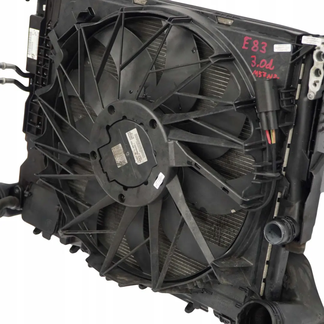 Complete Set Engine Radiator Fan Pack with Housing to BMW X3 Series E83 3.0d with Part number 3415182 BMW X3 Series E83 3.0d Complete Set Engine Radiator Fan Pack with Housing - SKU 3415182 - Part number 3415182