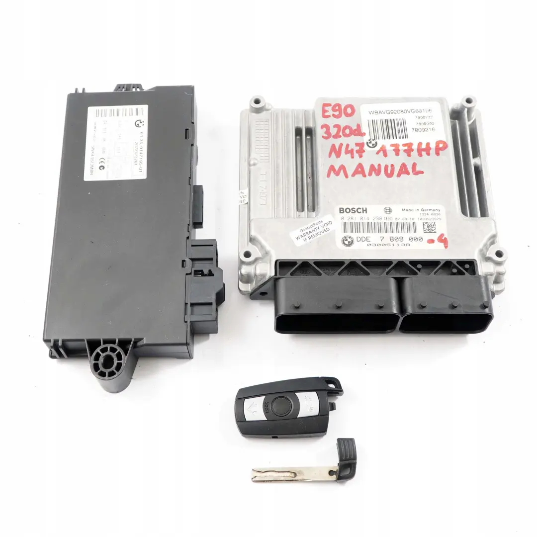 BMW E60 E87 E90 120d 320d 520d N47 ECU Kit DDE Control Unit CAS3 + Key - SKU 7809000-4 - Part number 7809000