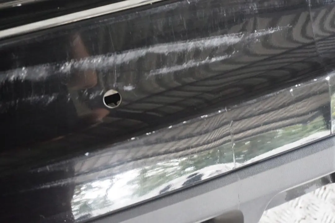 Bumper Trim Panel Obsidian Black - 197U to Mercedes CLC CL203 Rear with Part number A2038801540 Mercedes CLC CL203 Rear Bumper Trim Panel Obsidian Black - 197U - SKU A2038801540-OB - Part number A2038801540