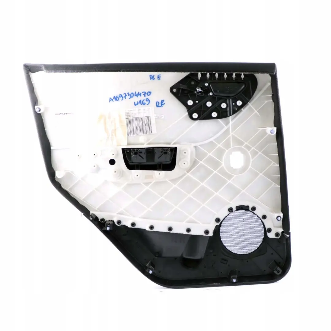 Pannello rivestimento della scheda porta posteriore destra Nero per Mercedes W169 con numero di parte A1697304470 Mercedes W169 Pannello rivestimento della scheda porta posteriore destra Nero - SKU A1697304470 - Numero di parte A1697304470