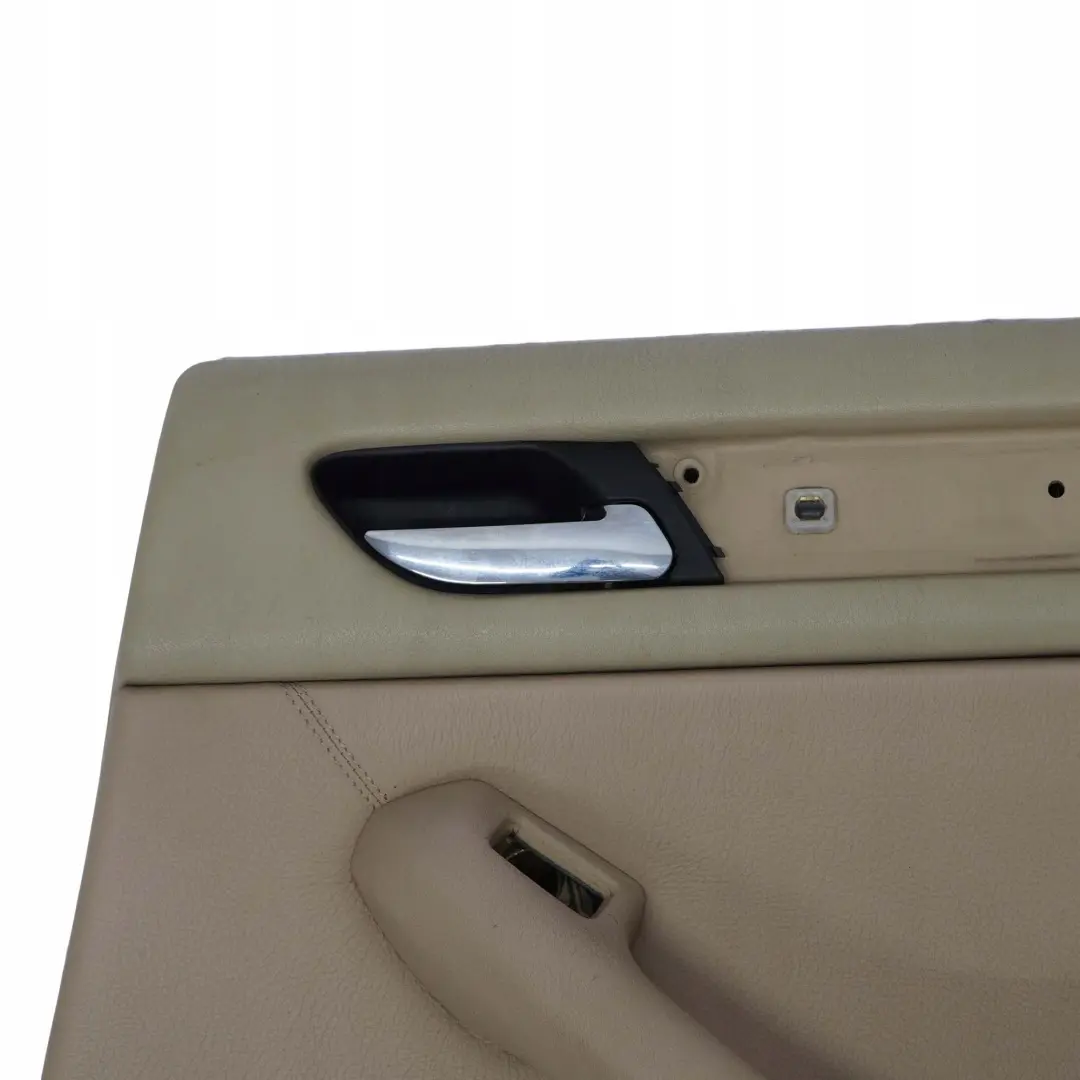 Türverkleidung Hinten Rechts Leder Montana Beige für BMW 3 E46 Limousine Kombi mit Teilenummer 8224540 BMW 3 E46 Limousine Kombi Türverkleidung Hinten Rechts Leder Montana Beige - SKU 8224540 - Teilenummer 8224540