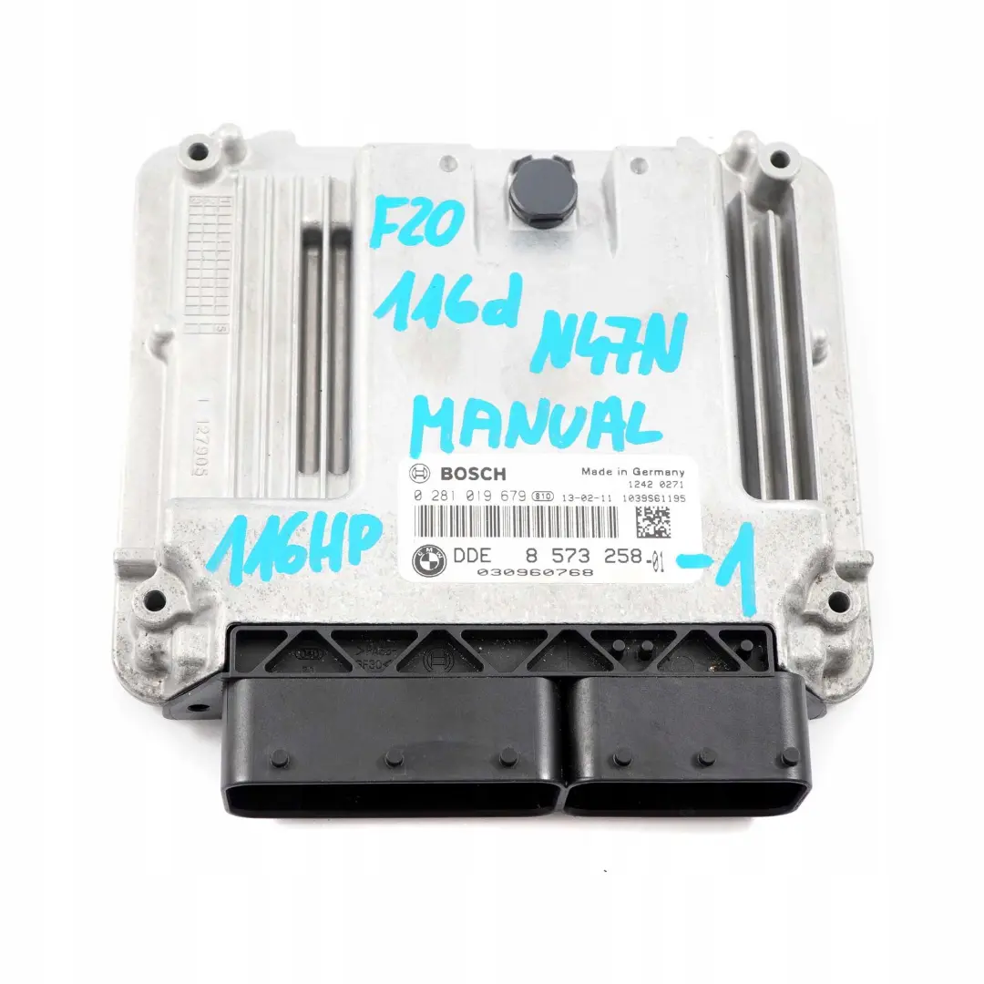 N47N 116HP ECU Kit DDE + Key + FEM Manual to BMW F20 F21 116d with Part number 8573258 BMW F20 F21 116d N47N 116HP ECU Kit DDE + Key + FEM Manual - SKU 8573258-1 - Part number 8573258